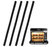 4 Pack Oven Rack Protectors, Silicone Heat Resistant Oven Guards for Inside Shelf Edge Guards, Safety Protection Toaster Baking Edge Covers, Anti-scalding Strip Prevent Burns, Black