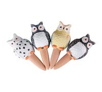 4 Pack Owl Shaped Drip Irrigation Device Top Refill Design Slow Release Self Watering Planter Insert Cute Self Watering Plant Spike for Indoors Outdoors Potted Plants (A)