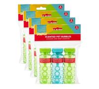 (4 Pack) Pet Summer Scented Bubble Wand 3 Pack - Chicken And Beef Scented - These Fun Bubble Wands Take Outdoor Bonding To The Next Level