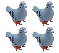 4 Pack Pigeon Wind Up Bird Toys For Toddler, Educational Simulation Bird Clockwork Toy, Simulation Pigeon Clockwork Toy, Novelty Ornament Kid Pigeons For Home, Outdoor, Park Or Travel
