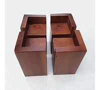 4 Pack Pine Furniture Height Raisers,Natural Solid Wood Risers,Elephant Feet Raiser Lifter Legs Bed Elevators for Underbed Storage,for Sofas, Desks,Crib,Heavy Duty Wooden Bed Lifts (9 * 9 * 8cm)