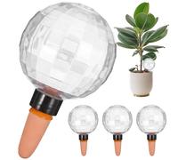 4 Pack Plant Watering Globes 500ML Self Watering System Plants Spikes Transparent Plant Waterer Devices Vacation Automatic Plants Waterer Bulbs for Indoor Outdoor Flower Pot Succulents(Square)