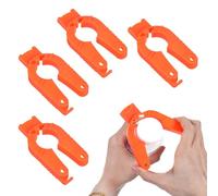 4 Pack Plastic Bottle Cap Opener, Orange Soda Can Opener Plastic Water Bottle Multifunctional Water Bottle Opener for Arthritic Hands, Seniors, Twist-Off, Pull Tab, Lid Seal Remover
