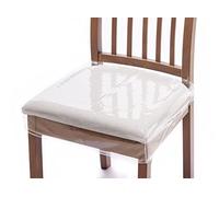 4 Pack Plastic Dining Chair seat Covers/slipcovers with Adjustable Belt Strap for 18''x17'' Standard Chair