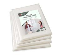4 Pack Plastic Dust Sheets 4m x 5m (13ft x 16ft) | Abacus Range Extra Large Waterproof Polythene Sheeting for Painting, Decorating, Furniture & Floor Covers