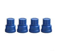 4-Pack Plastic Hand Wheel Switches for Floor Heating Manifolds and Radiator Valves, M30x1.5 Thread, Blue Handle for Easy Control