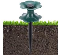 4-Pack Plastic Hose Guide Bracket with Wheel for Lawn Protector Support Spike - 25 X 9 X 9 Centimeter Garden Hose Holder for Tangling Crushing Damage Green