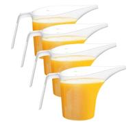 4 Pack Plastic Measuring Cup,Large Capacity Cup with Long Spout,Clear Scale for Bakeware Molds,Canning,Watering Plants,Soap Making