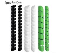 4 Pack Plastic Spiral Tree Guards in Dual Sizes Designed to Shield Tree Trunks from Animal Damage and Environmental Exposure (black 1.96”)