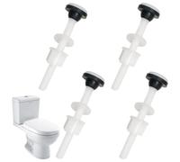 4 Pack Plastic Toilet Tank Bolts, M10 Toilet Cistern to Toilet Pan Fixing Fitting Sealing Kit Close Coupling Bolts WC Tank to Bowl Bathroom Toilet Repair Kits
