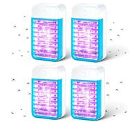 4-Pack Plug-in Bug Zapper for UK Sockets, Electric Indoor Mosquito & Fly Killer with Blue Light, Portable Insect Trap for Living Room, Kitchen, Bedroom, and More