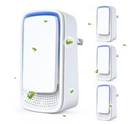 4 Pack Plug-In Ionic Air Purifier, Silent Filterless Air Ionizer for Home, Bedroom, Office, Kitchen, Basement, Portable Negative Ion Air Freshener for Pet Odors Dust Smoke (White)