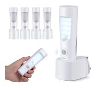 4-Pack Plug in Motion Sensor Night Light, 4 in 1 Emergency Light with Rechargeable Base, Bright Power Failure Light, Portable Emergency Torch, Plug in Night Light for Hallway Stairs Nursery Bedroom
