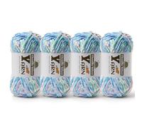 4 Pack Plush Chenille Chunky Yarn - Fluffy Velvet Yarn Crochet for Blanket Knitting and Crocheting - Soft Baby Yarns for Crocheting - Amigurumi Crochet Yarns 100g (87yds) (4 Candyfloss)