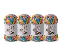 4 Pack Plush Chenille Chunky Yarn - Fluffy Velvet Yarn Crochet for Blanket Knitting and Crocheting - Soft Baby Yarns for Crocheting - Amigurumi Crochet Yarns 100g (87yds) (4 Neon)