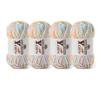 4 Pack Plush Chenille Chunky Yarn - Fluffy Velvet Yarn Crochet for Blanket Knitting and Crocheting - Soft Baby Yarns for Crocheting - Amigurumi Crochet Yarns 100g (87yds) (4 Macaron)