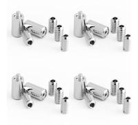 4 Pack Polished Chrome Locking Sash Stop for Secure Windows - Window Fastener