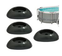 4 Pack Pool Leg End Caps, Pool Stand Base Feet Replacement, Pools Equipment Support Bracket Stable Vertical Leg End Accessory, Anti-Slip Support Brackets Accessory