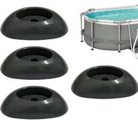 4 Pack Pool Leg End Caps, Pool Stand Base Feet Replacement, Pools Equipment Support Bracket Stable Vertical Leg End Accessory, Anti-Slip Support Brackets AccessoryFashion Design