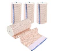 4 Pack Premium Compression Bandage 10cm Elastic Bandage Wrap with Self-Closures for Wrist Ankle Knee Elbow Shoulder Feet Injuries Washable and Reusable