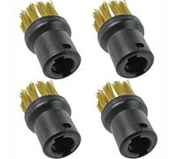 SPARES2GO Brass Wire Brush Nozzles compatible with Karcher Steam Cleaner (Pack of 4)