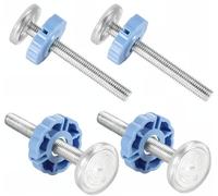 4 Pack Pressure Mounted Baby Gates Threaded Spindle Rods M10 Walk Thru Gates Accessory Screw Bolts Kit for Baby Safety Gates Pet Dog Gate Stair Gates(Blue)
