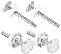4 Pack Pressure Mounted BoltsKit for Baby Gate Pet Dog Wall Protector Threaded Spindle Rods Long Screws M10(90mm) Stair Walk Thru Gates Spares Lindam Safety First Parts Extension Cuggle（White ）