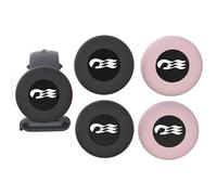 [4 Pack] Princess Cruise Medallion Watch Adapters Holder for Carnival Ocean Medallion 2025, 2026, Fits Watch Wristbands, Pet Silicone Protective Case - Dog Collar Cover for Air-Tags - Black/Pink