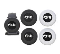 [4 Pack] Princess Cruise Medallion Watch Adapters Holder for Carnival Ocean Medallion 2025, 2026, Fits Watch Wristbands, Pet Silicone Protective Case - Dog Collar Cover for Air-Tags - Black/White