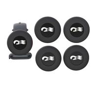 [4 Pack] Princess Ocean Medallion Watch Adapters - Silicone Cruise Holder Accessory for Carnival Medallion 2024,2025,2026, Fits Watch Bands, Also Compatible With Apple AirTag Cat Collar Holder,Black