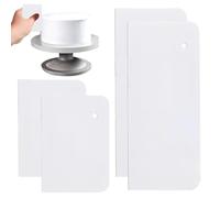 4 Pack Professional Cake Scraper Buttercream Smoother, Cake Decorating Supplies - Cake Smoother, Cake Icing Smoother for Cream Cake Baking Decorating