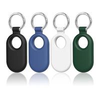 4 Pack Protective Case for Galaxy SmartTag 2, Silicone Protective Case for Galaxy SmartTag 2023, Anti-Scratch Samsung Smart Tag 2 Case with Keychain, Compatible with Keys Pets Luggage Backpacks