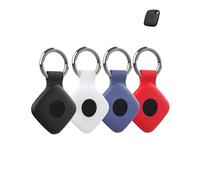 4 Pack Protective Case for Tile Mate 2022/2024 Anti - Loss Tracker with Silicone Keychain - Durable and Stylish Cover, Waterproof, Anti - fall,Black,White,Blue,Red