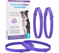 4 Pack Purple Calming Collar for Dogs - Anxiety Relief with 60-Day Effect, Adjustable Comfort for Stress, Separation, Noise & Vet Visits, Suitable for Puppies to Senior Dogs