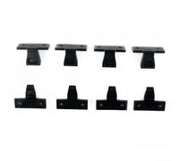 4 Pack Push In Fittings Panel Clips for Kitchen Plinth, Black ABS Press Fit Fasteners for Cabinet Frames & Wall Cladding, 20kg Capacity
