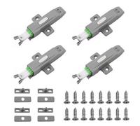 4 Pack Push to Open Door Catches,Self Closing Push to Open Latch,Heavy Duty Push Openers for Cupboards,Door Opener,for Kitchen Cabinets Closets Wardrobes Closures (Gray)