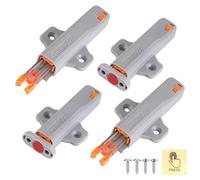 4 Pack Push to Open Door Latch,Wardrobe Closure Spring Push Latch Snap,Touch Open Latch for Cupboard,Touch Latch for Cabinet Doors,Push to Open Door Catches for Closet Closing