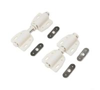 4 Pack Push to Open Touch Latch for Cabinet Doors| Magnetic Catch for Wardrobe and Cupboard with No Handles| Plastic Iron Hardware| Black(beige)