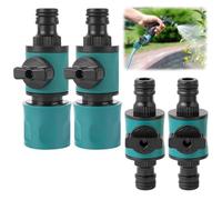 4 Pack Quick Release in Line Shut Off Valve, Adapter for Garden Hose Lock