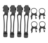 4 Pack Quick Release Pocket Clip and Lanyard Ring Replacement for Leatherman Surge, Wave Plus, Charge AL ALX Ti TTi XTi,Multi-Tools (Black)