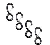 4 Pack Ratchet Hook, Heavy Duty Claw Hooks Replacement for Rachet Tie Down Straps and Webbing Ratchet Straps, S Hook with Lock 38mm x 1500kg