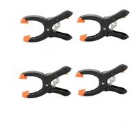 4-Pack Ratcheting Quick Clamps Set 6 Inch and 8 Inch, Heavy Duty Nylon Jaw Clamp with Strong Clamping for Woodworking, Adjustable Spring Reta(6INCH)