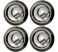 4 Pack Recessed D-Loop Tie Down Anchors, Flush Mount Metal D Loops for Trailers, Steel Cargo Tie-Downs with Break Strength for Automobiles, Containers, Truck Beds, Flatbeds