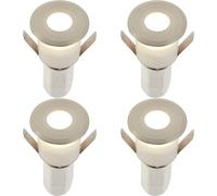 Loops 4 PACK Recessed Decking IP67 Guide Light - 1.2W Cool White LED - Satin Nickel in Metallics Loops Metallics