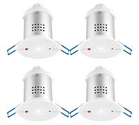4 PACK Recessed Emergency Ceiling Downlight - Daylight White - Self Contained Loops White One Size