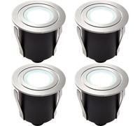 Loops 4 PACK Recessed IP67 Guide Light - 1.2W Daylight White LED - Stainless Steel in Metallics Loops Metallics