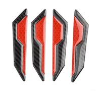 4 Pack Reflective Car Door Protector Strips Enhance Visibility and Protection (Red)