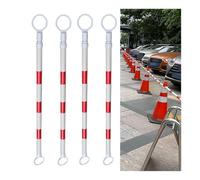 4 Pack Reflective Traffic Cone Barrier - Expandable 5.2 to 9.8 ft, Ideal for Road Safety, Traffic Control, Parking Lots, Retractable Caution Tape for Enhanced Visibility