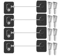 4 Pack Refrigerator Locks with 8 Keys, Child Safety Lock for Fridge Door Locks, Cabinets, Freezer, Desk Drawers, Wardrobes, Closets, Windows-No Tools Need or Drill (Patent)