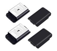 4 Pack Replacement Battery Pack Cover for Microsoft Xbox 360 Wireless Controller - Black